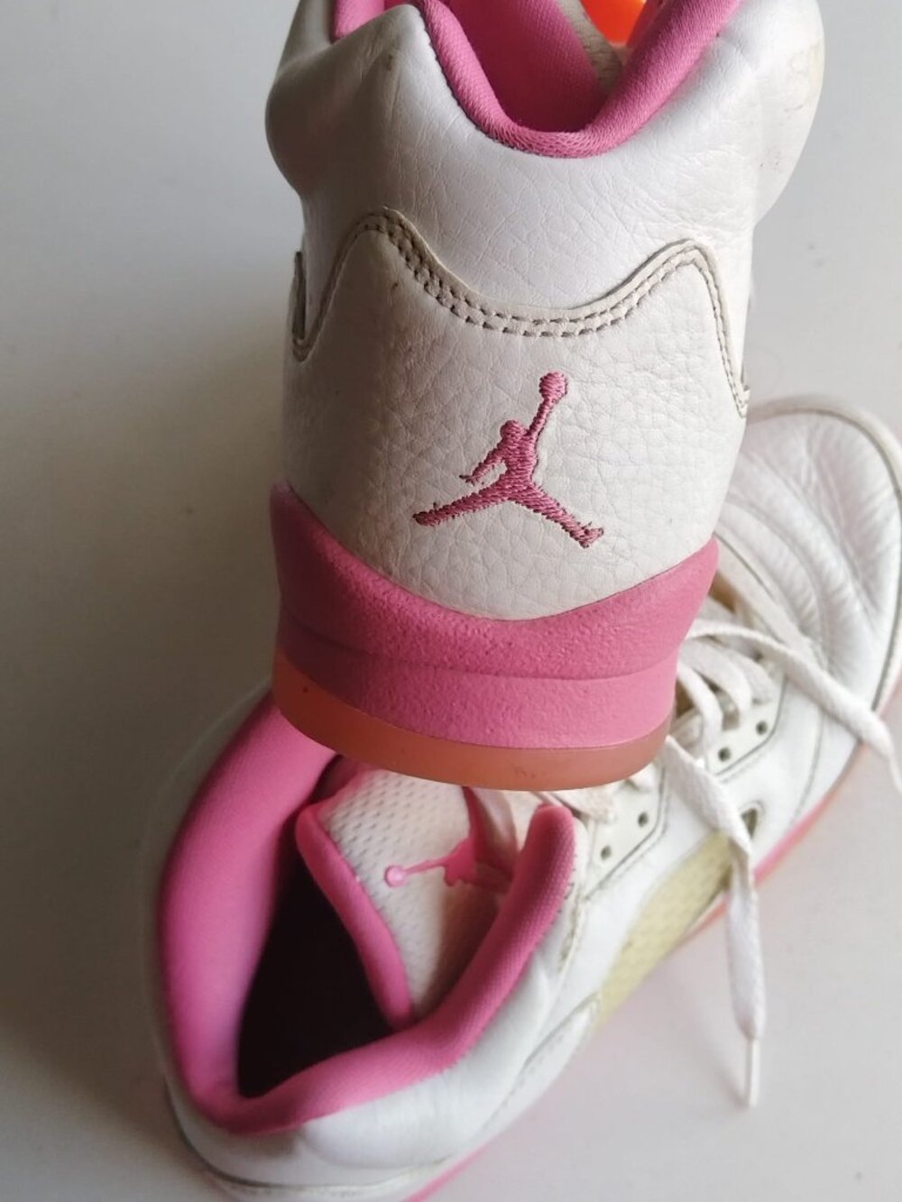 Air Jordan 5 Retro GS "Pinksicle" White/Pink/Orange - Size 7Y (Women's 8.5)